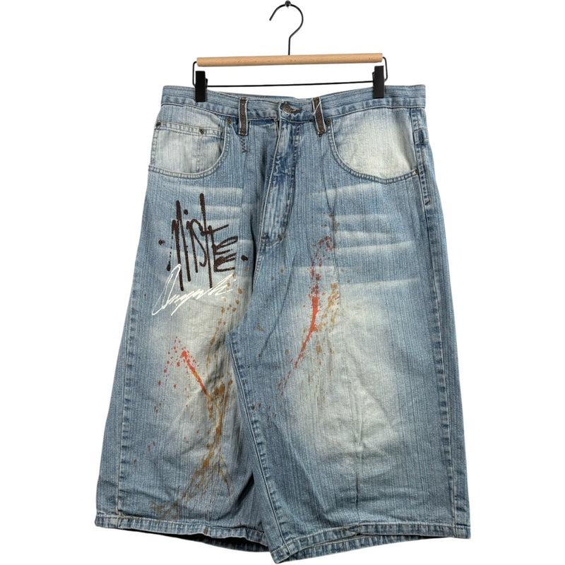 Vintage Miskeen Hand Painted Bermuda Denim Shorts