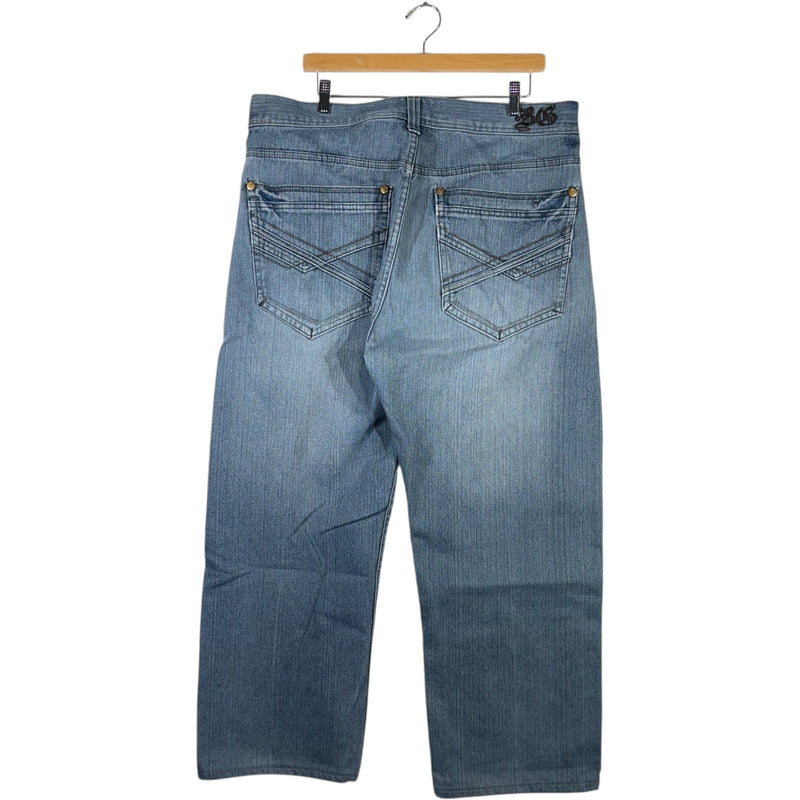 Vintage Blue Gear Wide Leg Denim Jeans 38 x 26