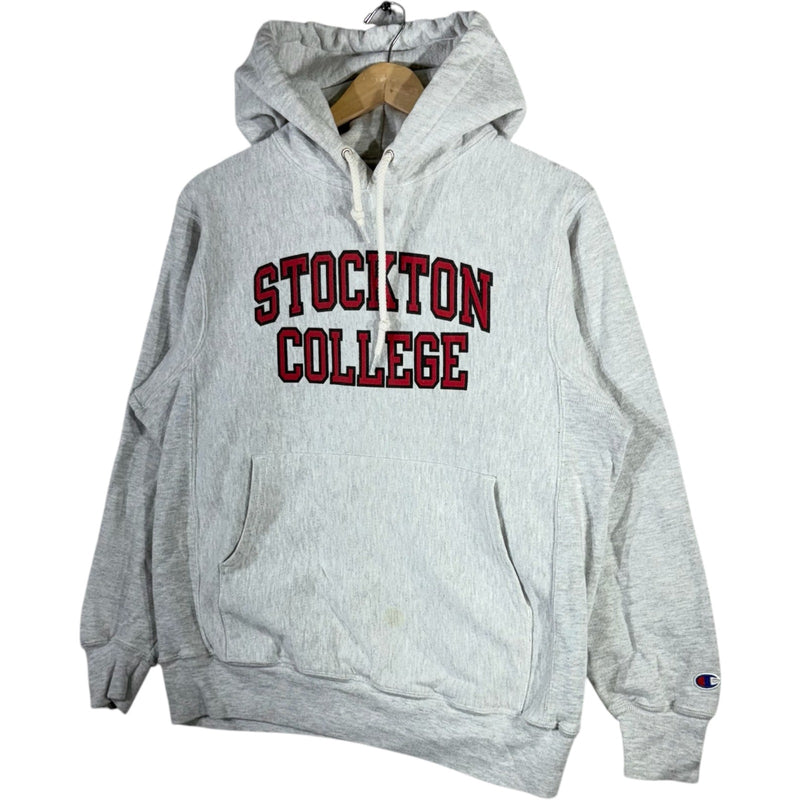 Vintage Stockton College Spellout Reverse Weave Hoodie