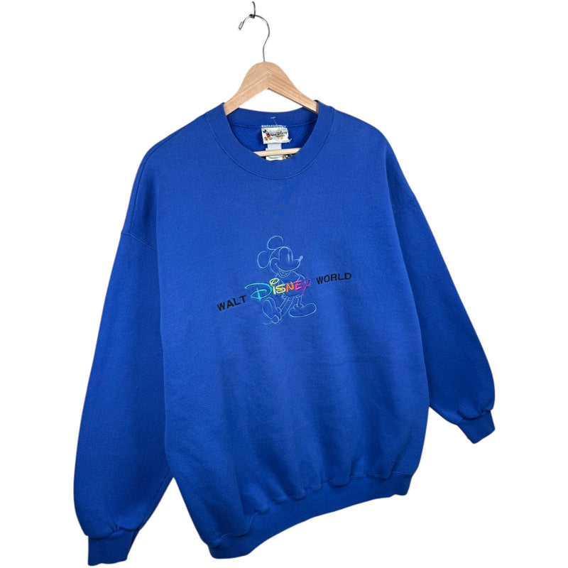 Vintage Walt Disney World Mickey Mouse Embroidered Crewneck