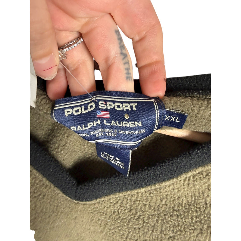 Vintage Polo Sport Ralph Lauren Fleece V-Neck Sweater