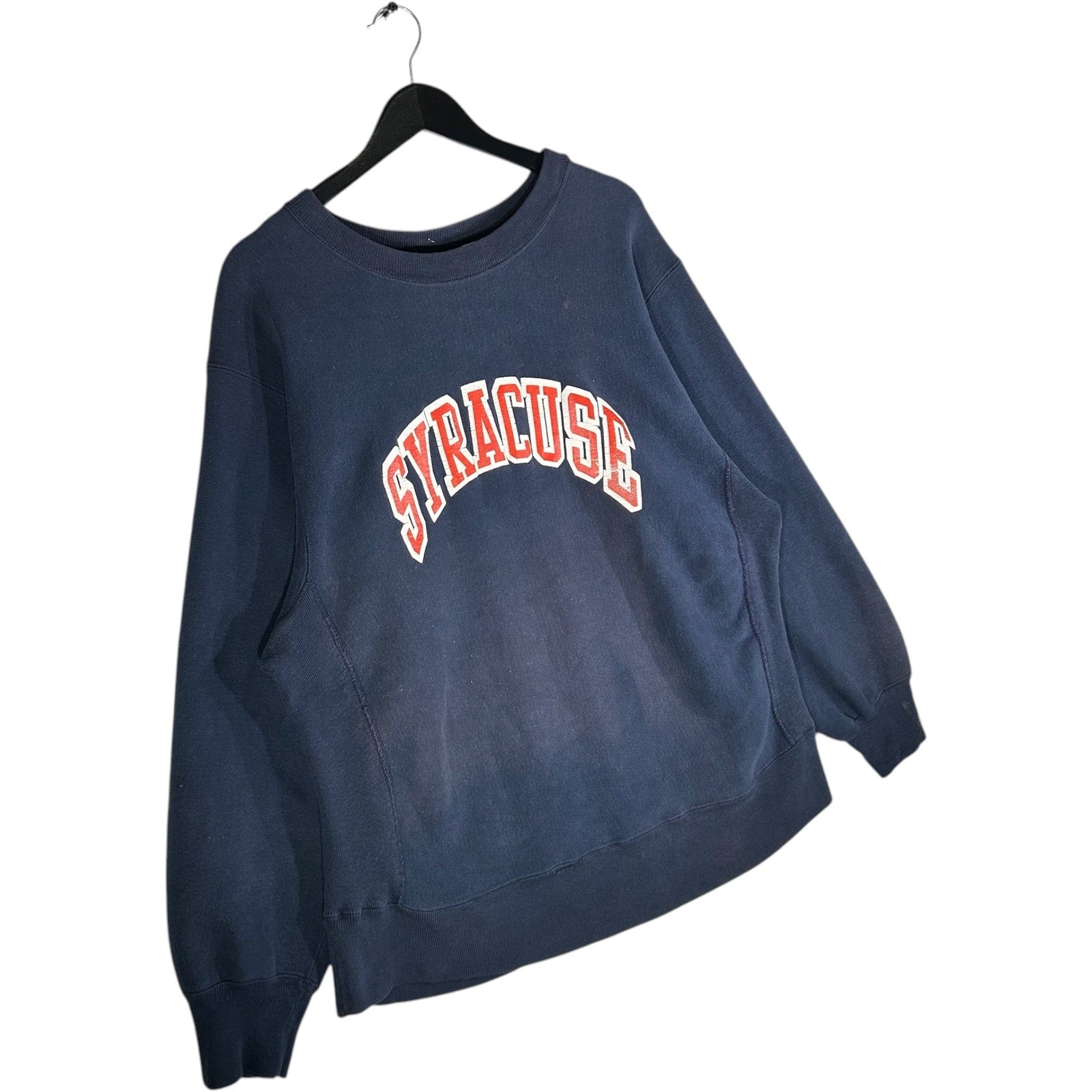 Vintage Reverse Weave Syracuse University Spellout Crewneck