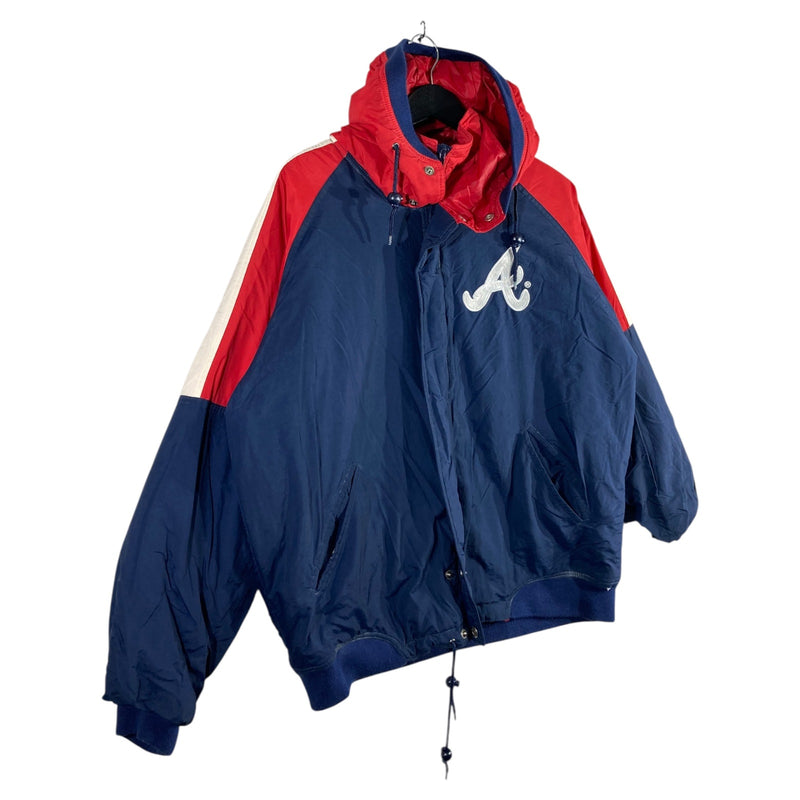 Vintage Starter Atlanta Braves MLB Hooded Bomber Jacket