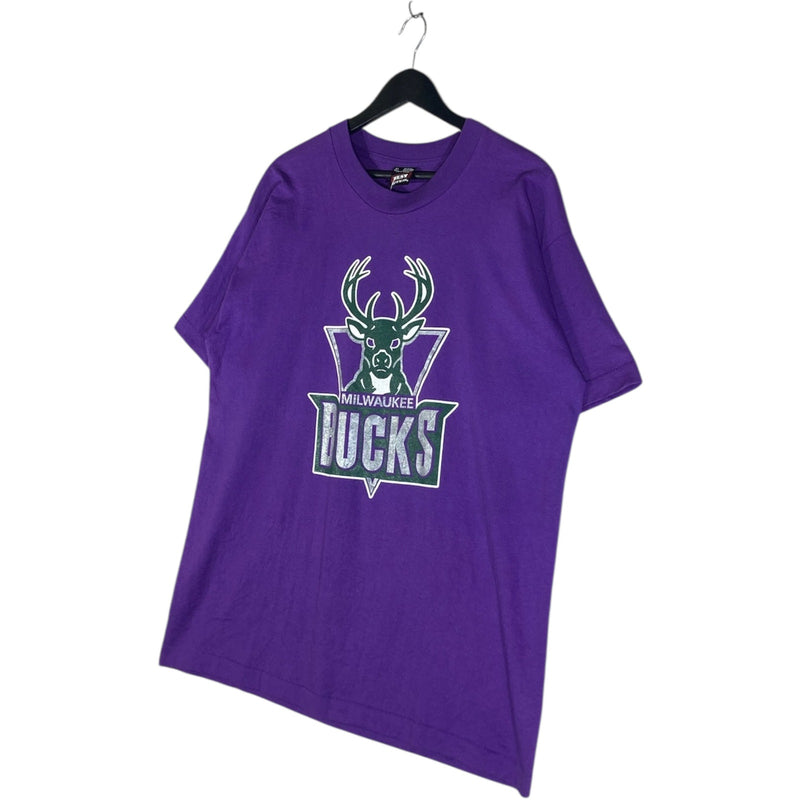 Vintage Milwaukee Bucks Chest Logo NBA T-Shirt