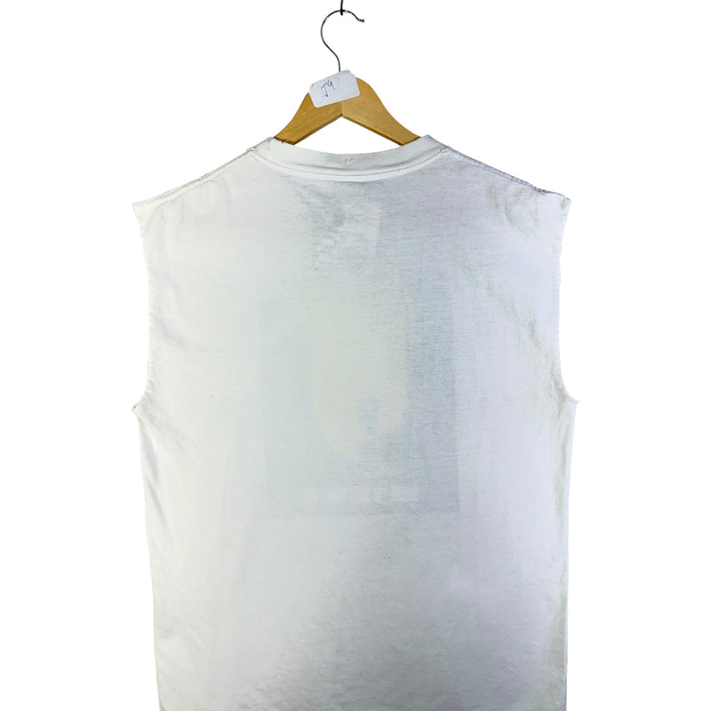 Vintage Graphic Print Muscle Sleeves Tank Top