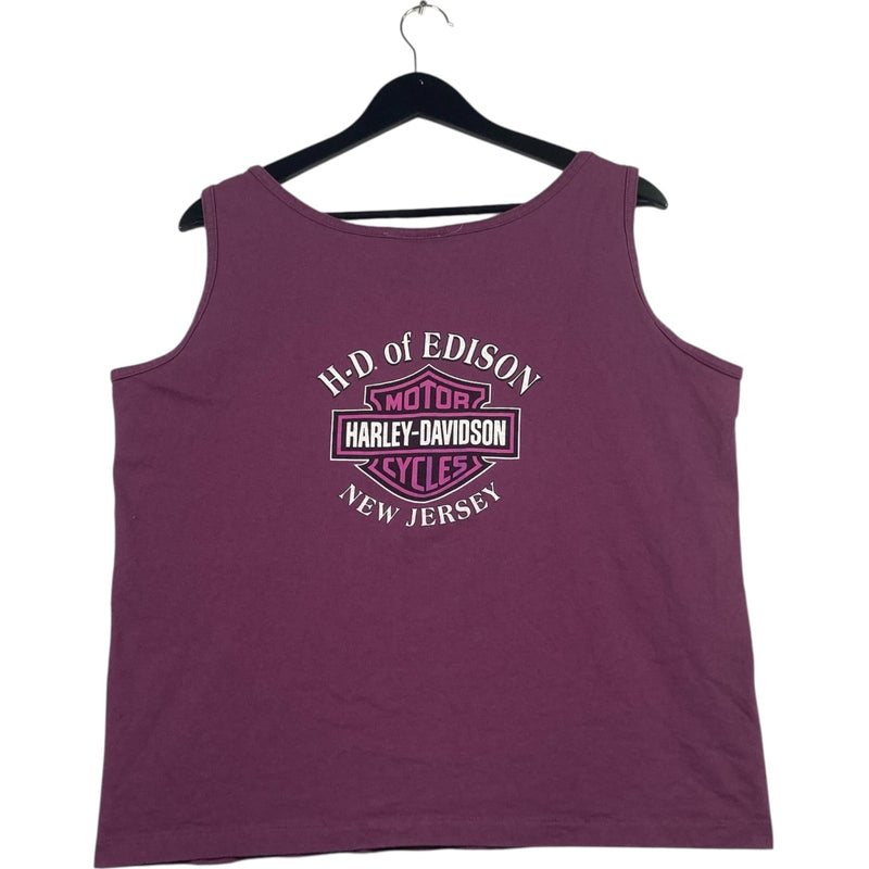 Women's Vintage Harley Davidson New Jersey Cropped Tank Top