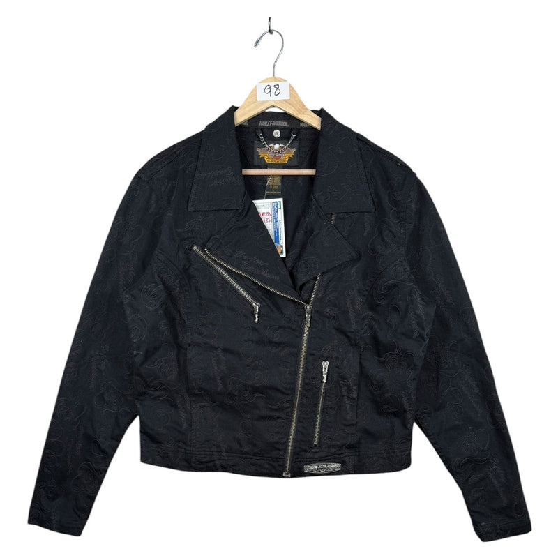 Vintage Harley Davidson Seam Stitch Moto Jacket