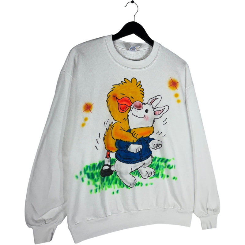 Vintage Baby Chick & Bunny Rabbit Crewneck