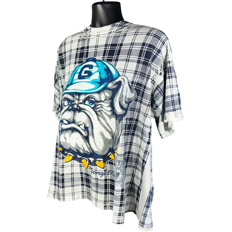 Vintage Georgetown University Plaid Mascot Tee