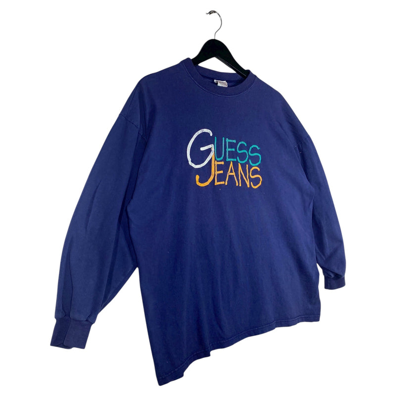 Vintage Guess Jeans Colored Graphic Long Sleeve T-Shirt