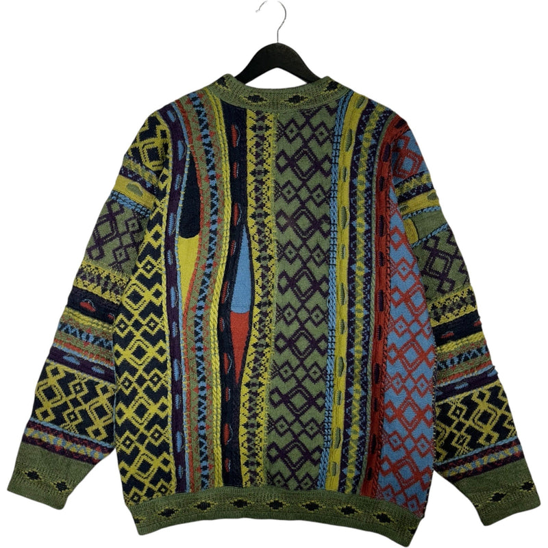 Vintage Genti's 3D Knit Multicolor Sweater 90s