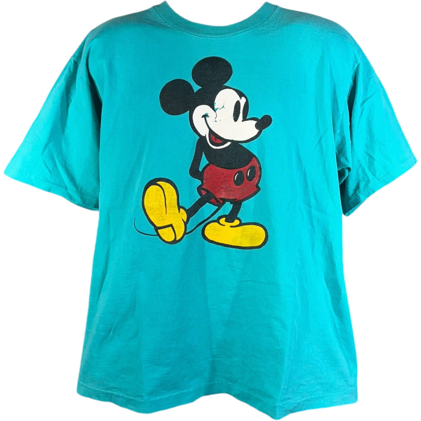 Vintage Mickey Mouse Chest Graphic Tee 90s