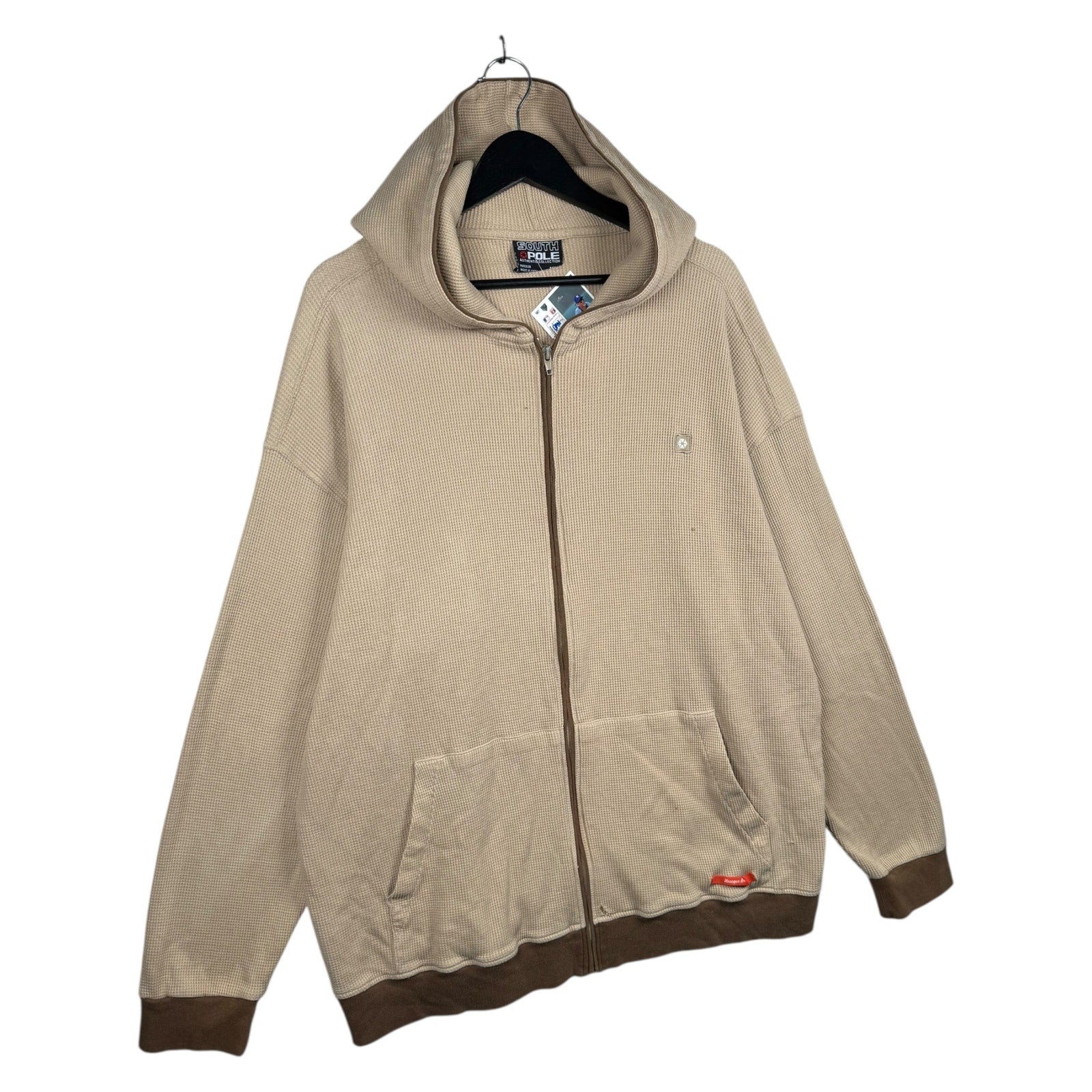 Vintage Southpole Waffle Knit Full Zip Hoodie