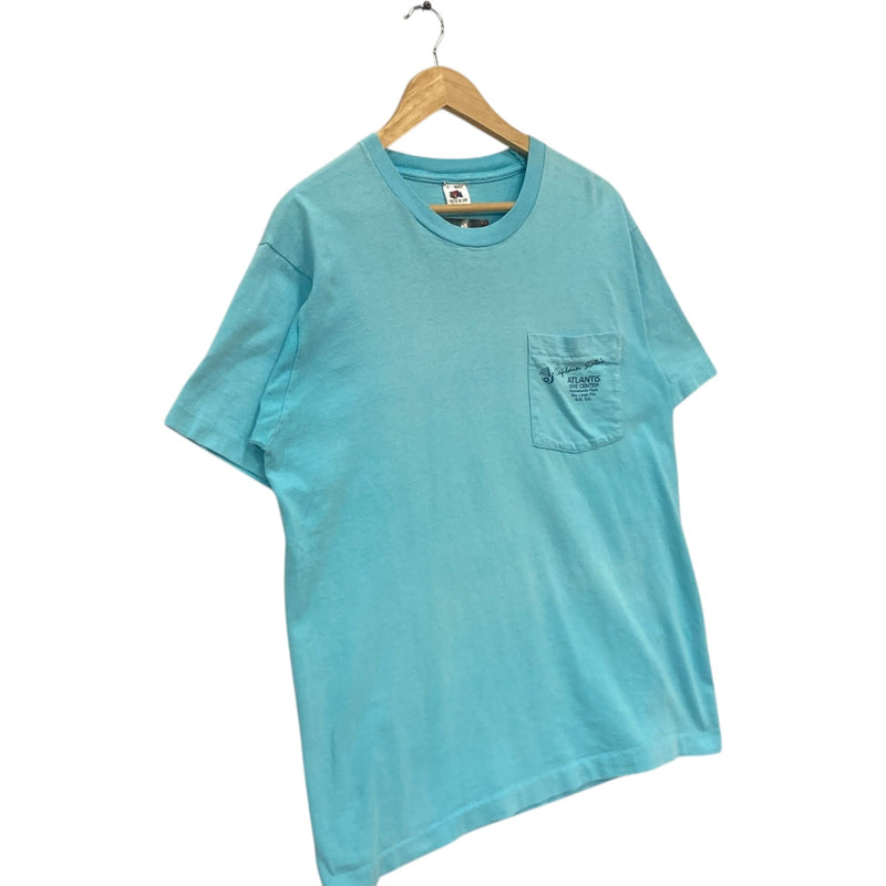 Vintage Captain Slates Atlantis Dive Center Pocket Tee