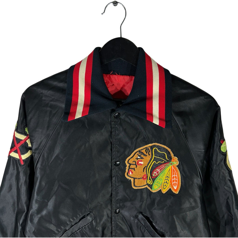 Vintage Starter Chicago Blackhawks Bobby Hull #9 Autographed Satin NHL Jacket