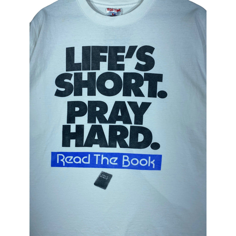 Vintage Read The Book Life Is Short Pray Hard T-Shirt