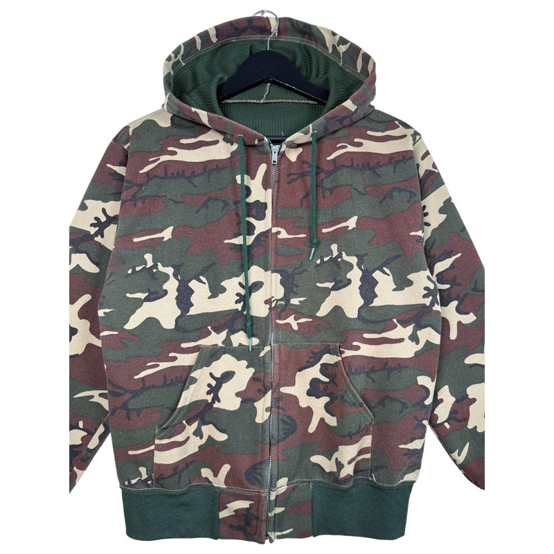 Vintage Camouflage Full Zip Hoodie