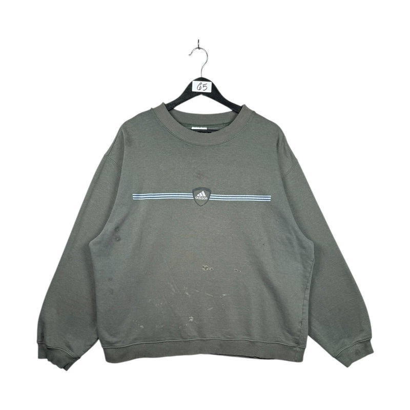 Vintage Adidas Logo Stripe Graphic Crewneck