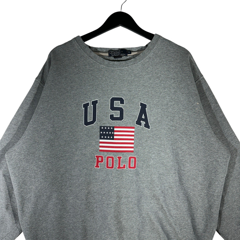 Vintage Polo Ralph Lauren USA Flag Crewneck 90s