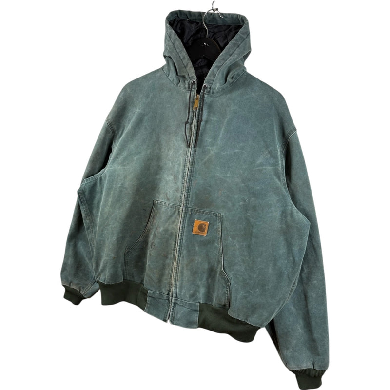 Vintage Carhartt Quilted Full Zip Hooded Workwear Jacket