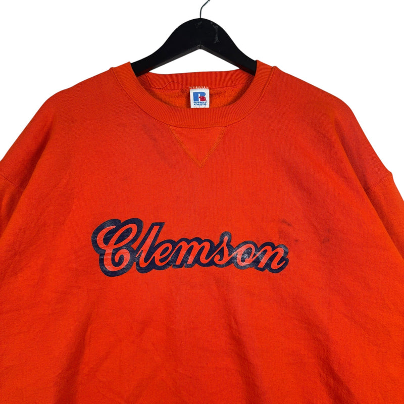 Vintage Russell Clemson University Chest Spellout Crewneck
