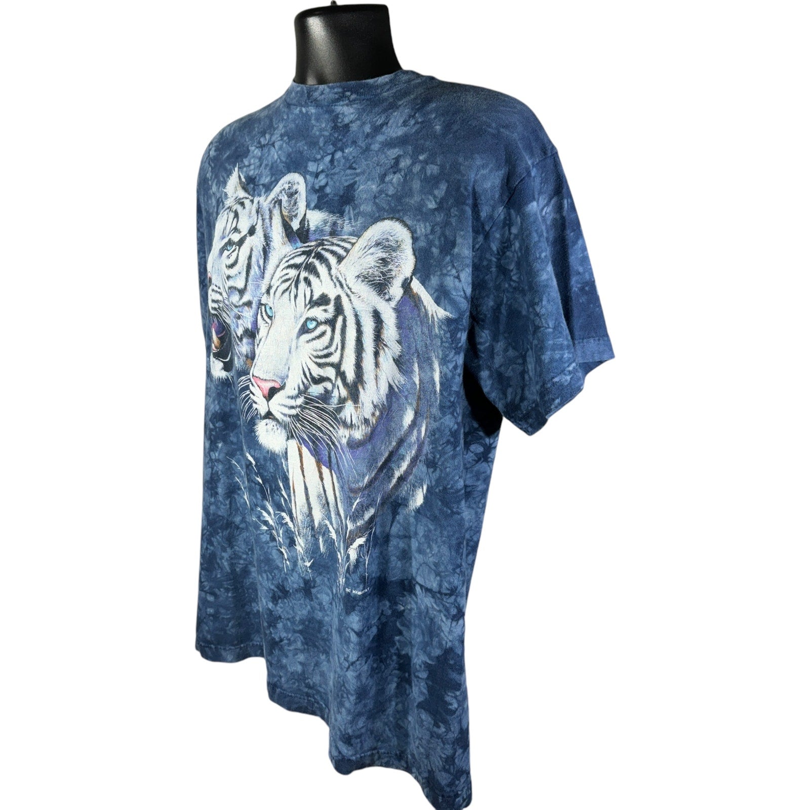 Vintage White Tiger Tie Dye Nature Tee