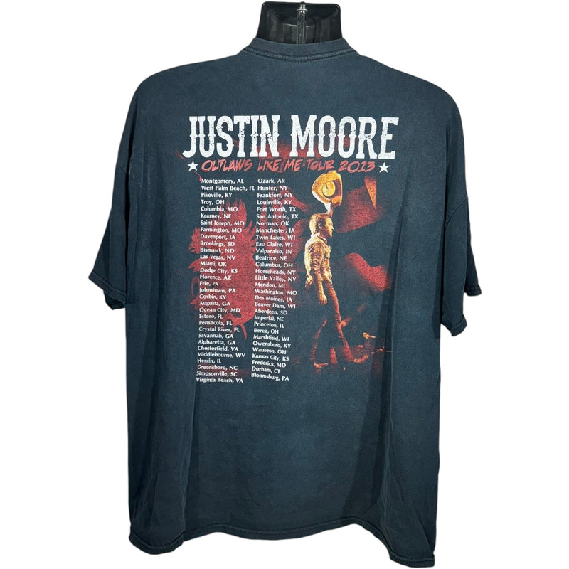 Vintage Justin Moore Outlaws Like Me Tour Tee 2013