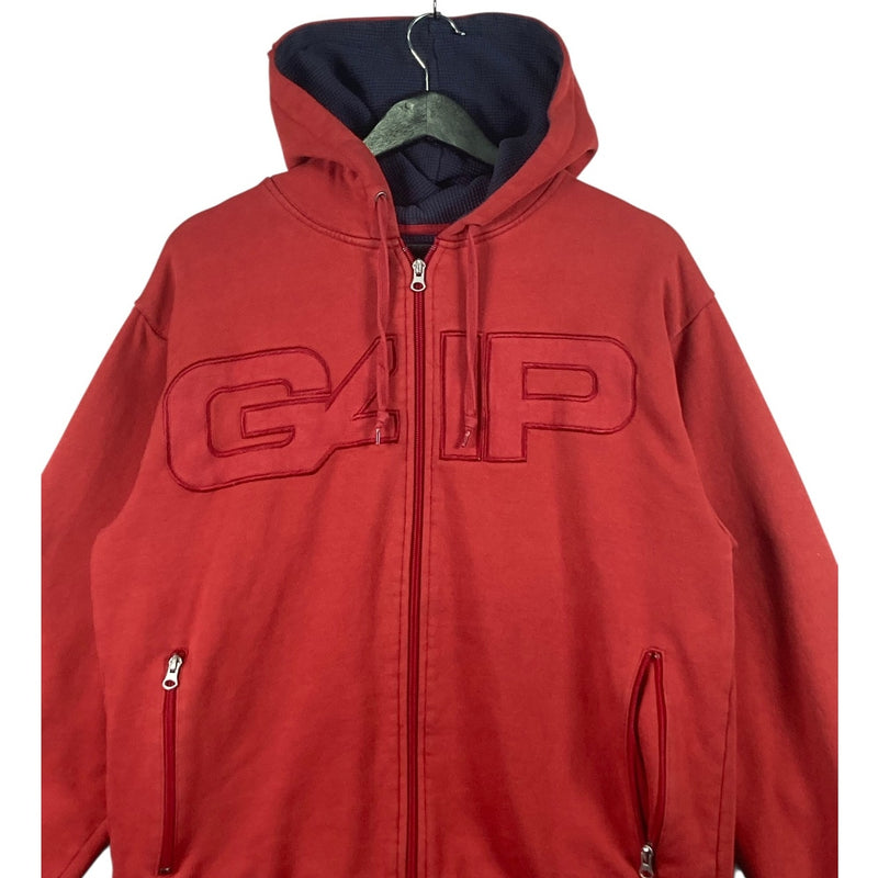 Vintage GAP Embroidered Logo Full Zip Hoodie