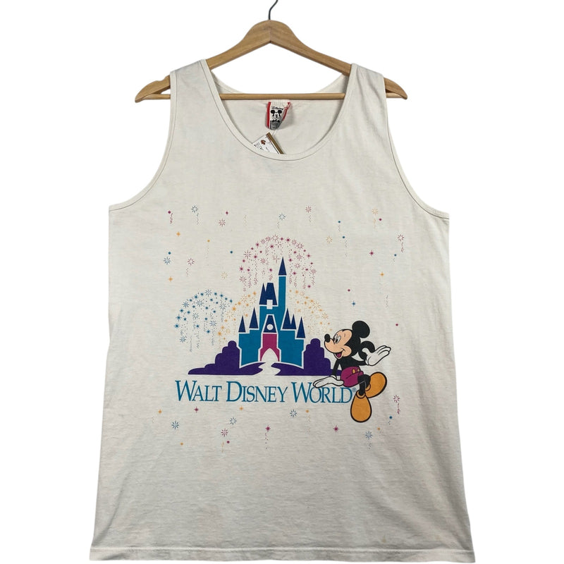 Vintage Walt Disney World Castle And Mickey Tank Top