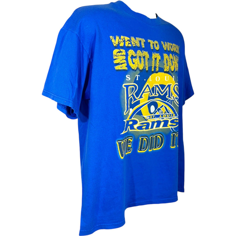 Vintage St Louis Rams "Went To Work And Got It Done" NFL Tee