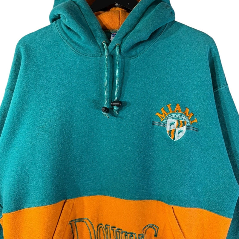 Vintage Miami Dolphins Embroidered Logo NFL Hoodie