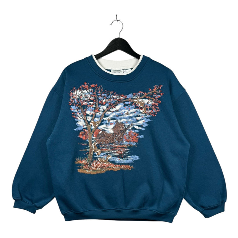 Vintage Autumn Cabin Crewneck