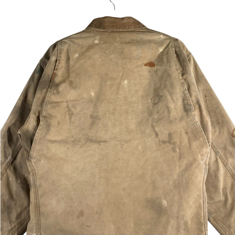 Vintage Carhartt J. Brown Distressed Full Zip Canvas Jacket