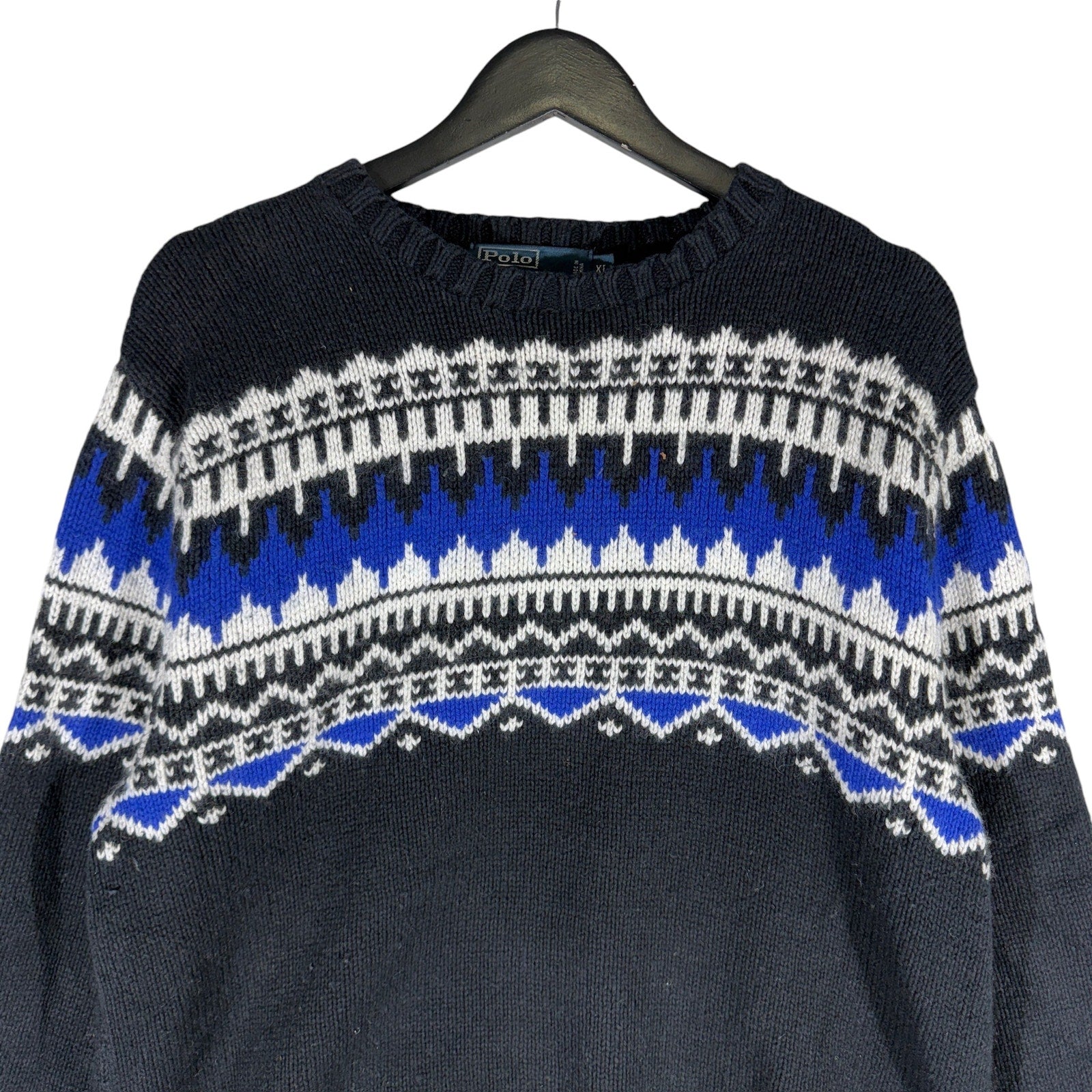 Vintage Polo Ralph Lauren Patterned Knit Sweater 90s