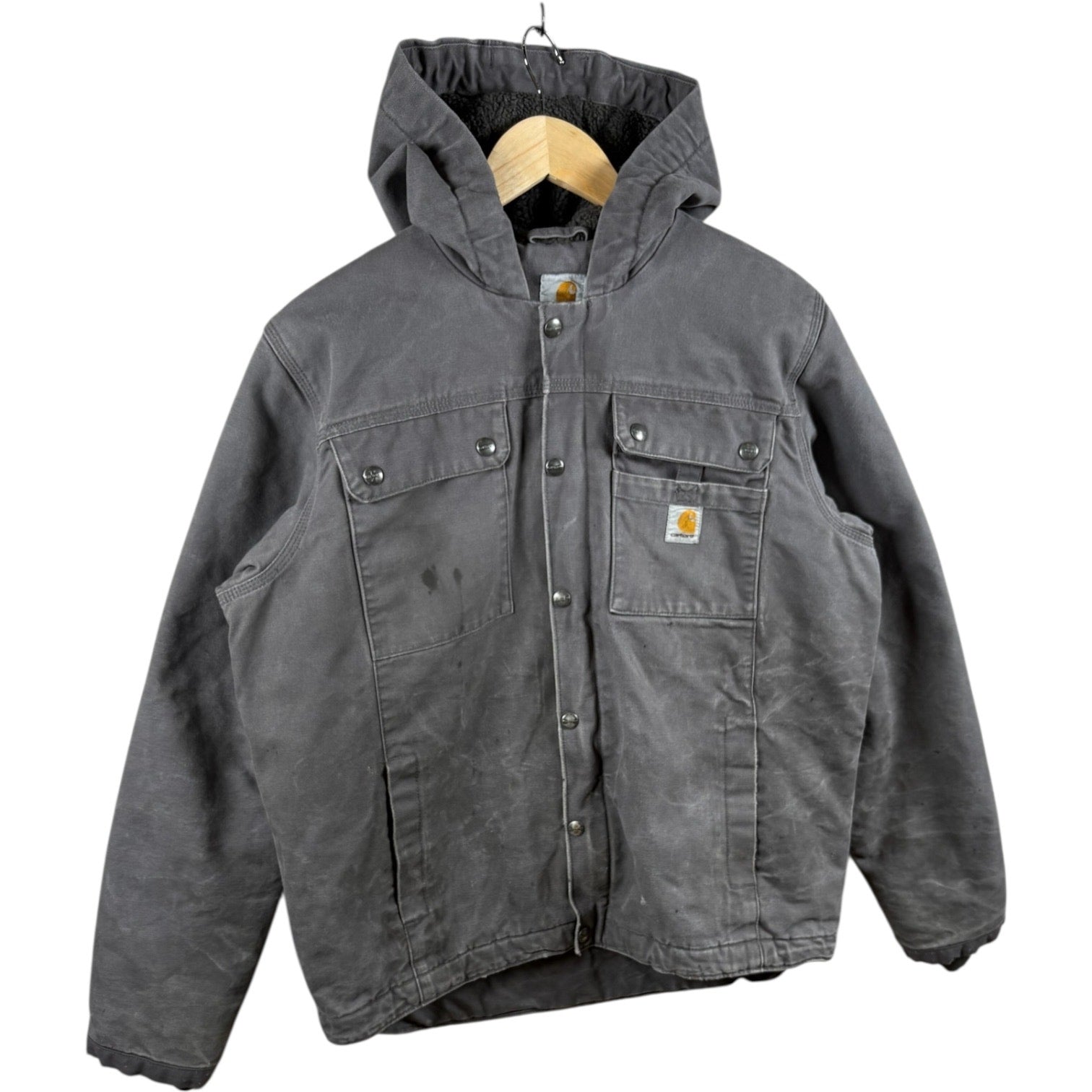 Vintage Carhartt Sherpa Lined Hooded Workwear Jacket