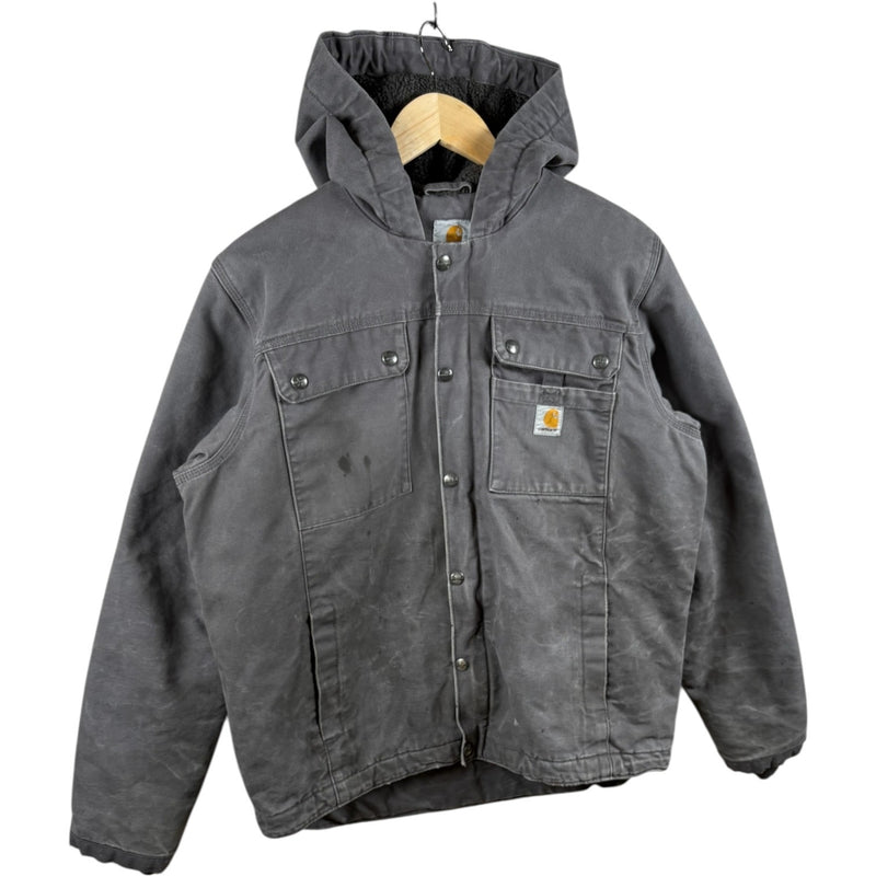 Vintage Carhartt Sherpa Lined Hooded Workwear Jacket