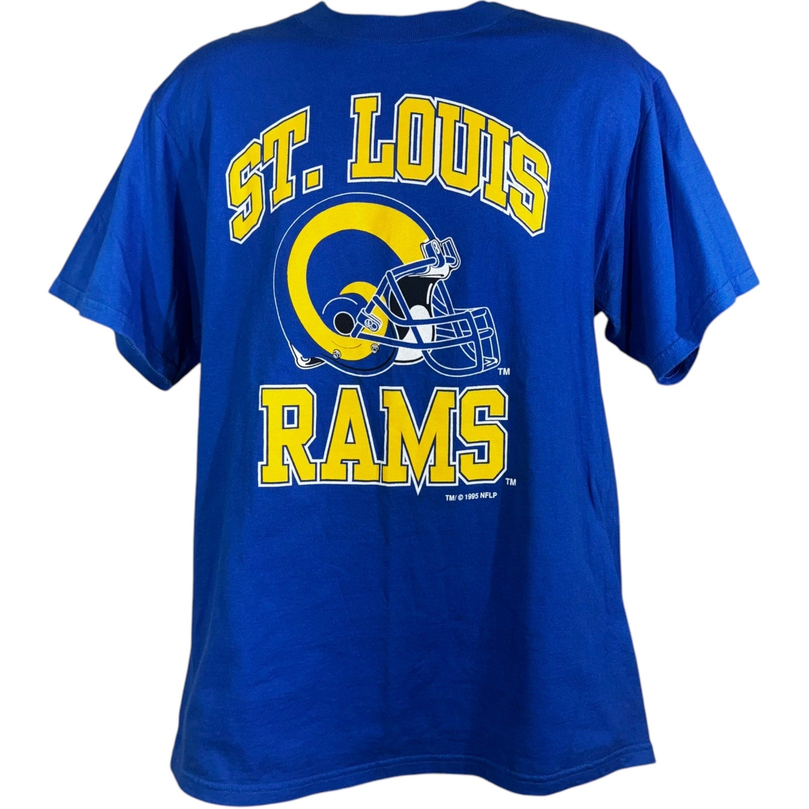 Vintage Logo 7 St. Louis Rams NFL Spellout Tee 1995