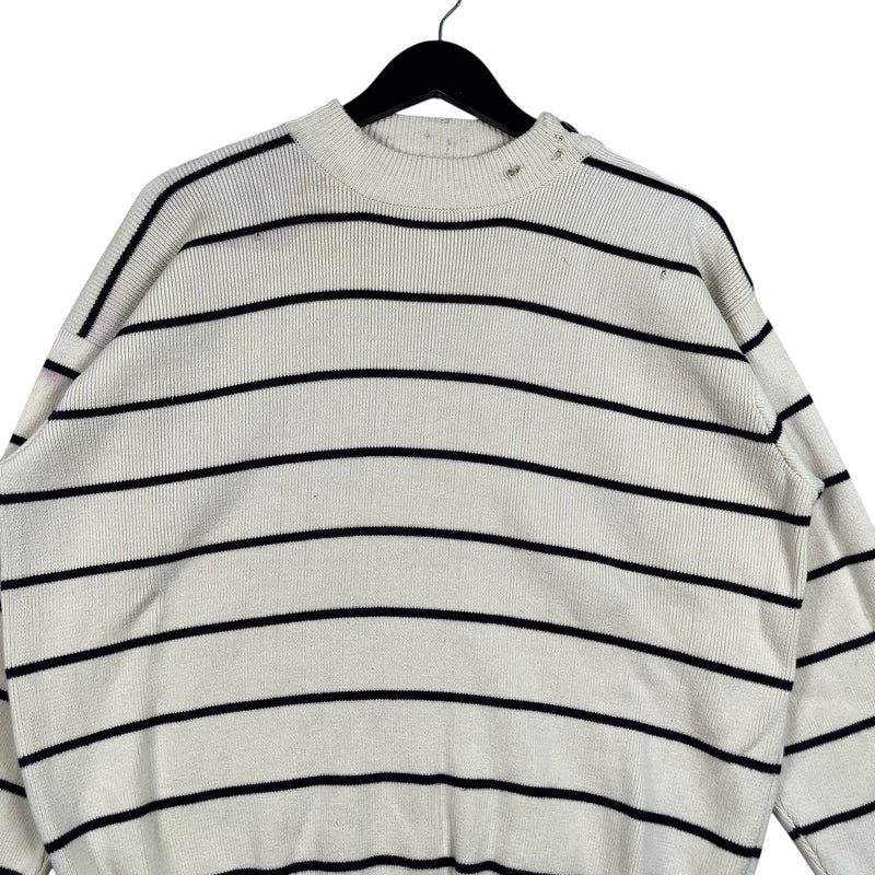 Vintage Polo Ralph Lauren Striped Side Button Sweater