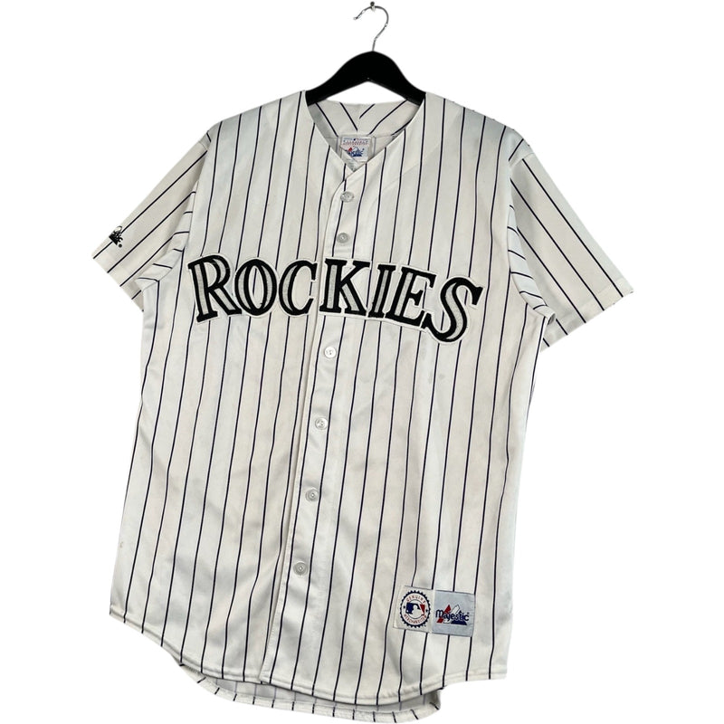 Vintage Majestic Colorado Rockies Spellout MLB Jersey