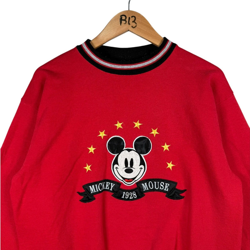Vintage Disney Embroidered Mickey Mouse 1928 Crewneck