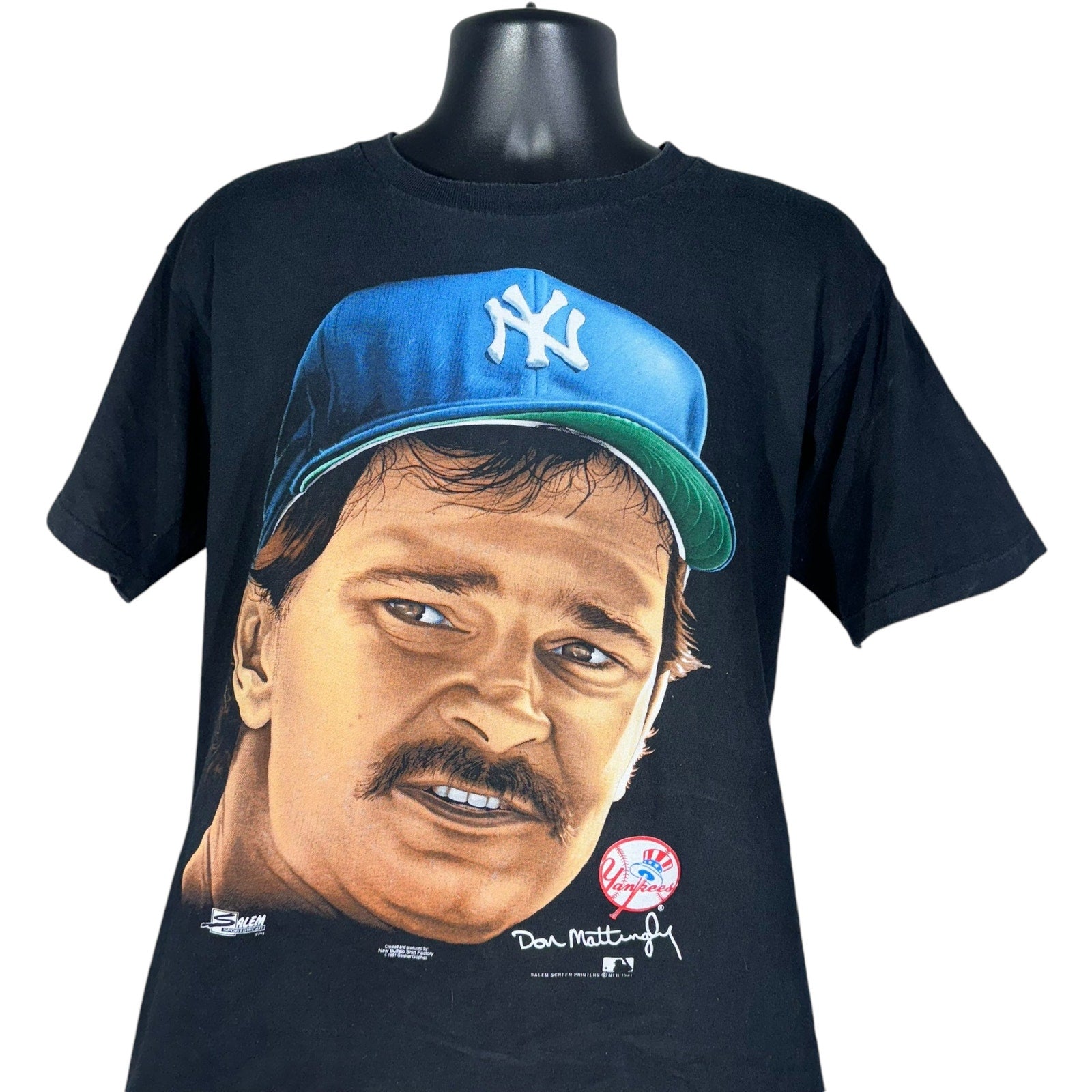 Vintage New York Yankees Don Mattingly Big Face Tee 90s