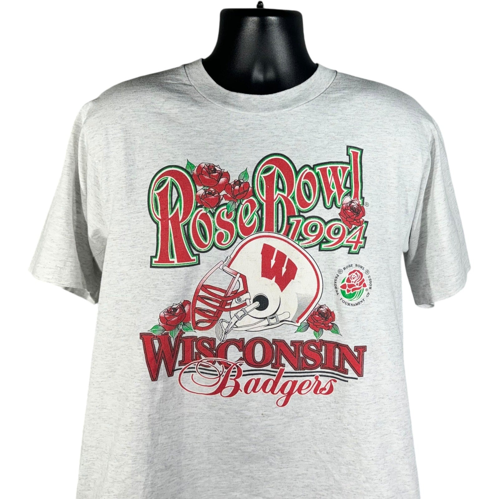 Vintage University Of Wisconsin Badgers Rose Bowl Tee 1994