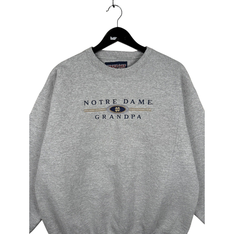 Vintage Jansport University Of Notre Dame Grandpa Crewneck