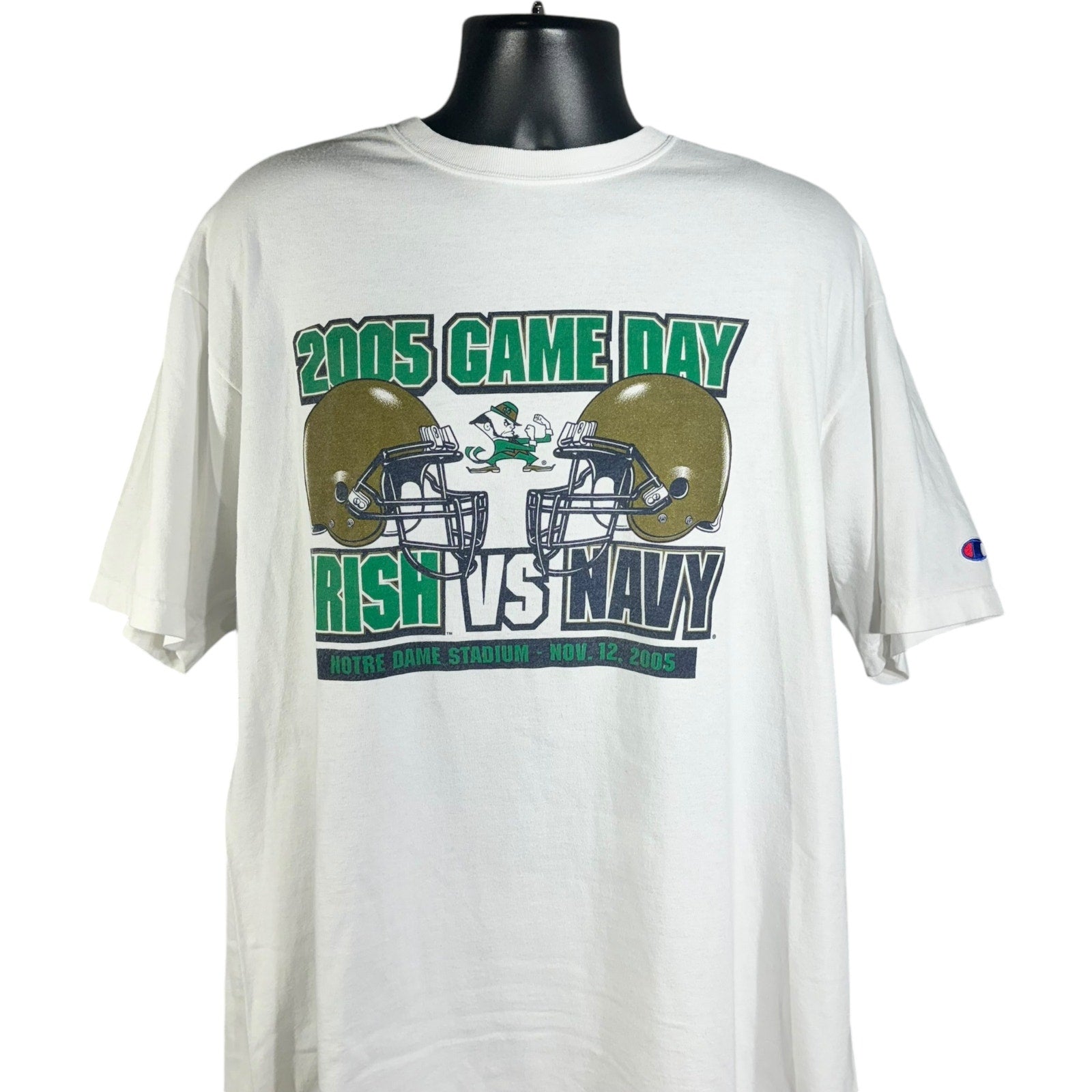 Vintage Champion Notre Dame vs. Navy Game Day Tee