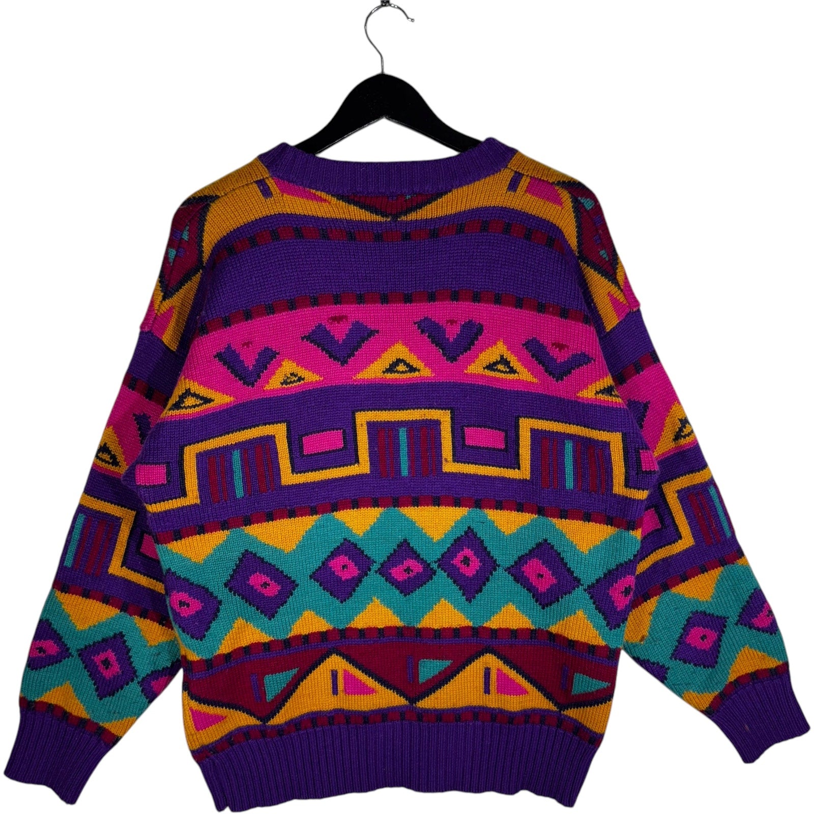 Vintage Nevica Geometric Pattern Sweater