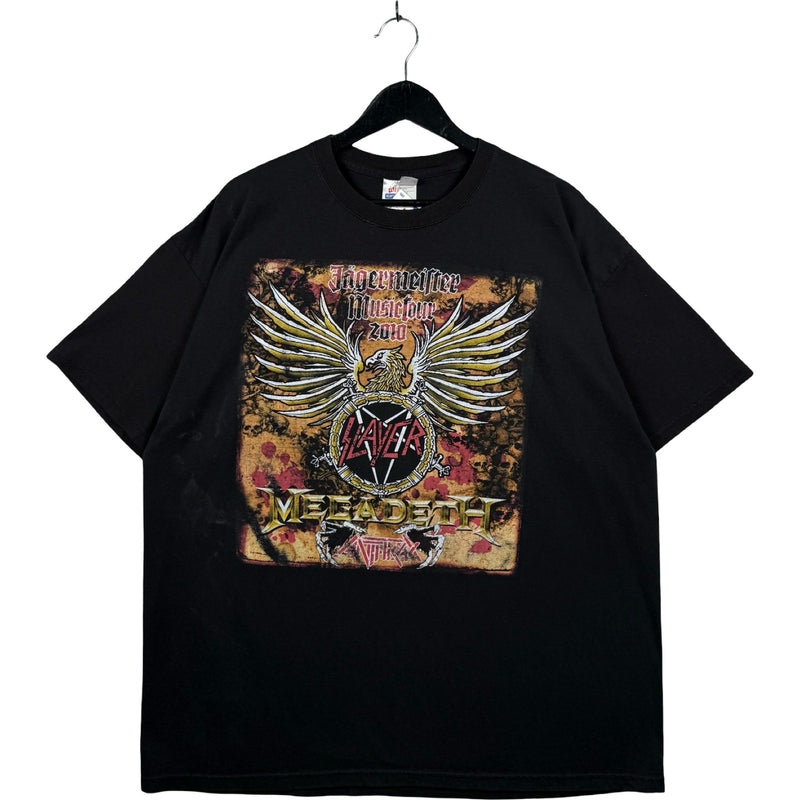 Vintage Megadeth Slayer Jägermeister Music Tour T-Shirt 2010