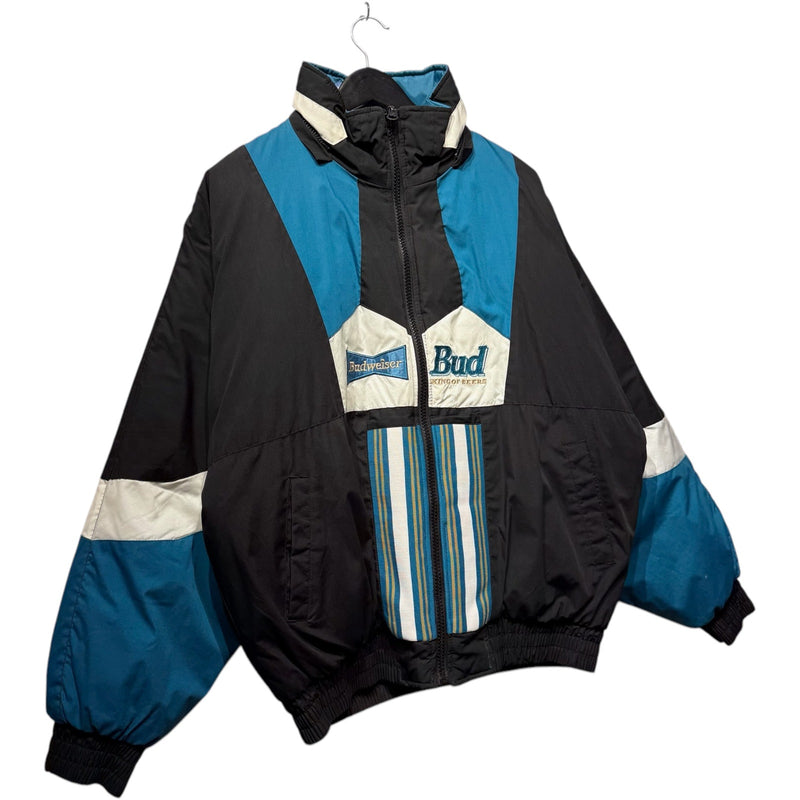 Vintage Pro Player Budweiser Spellout Reversible Puffer Jacket