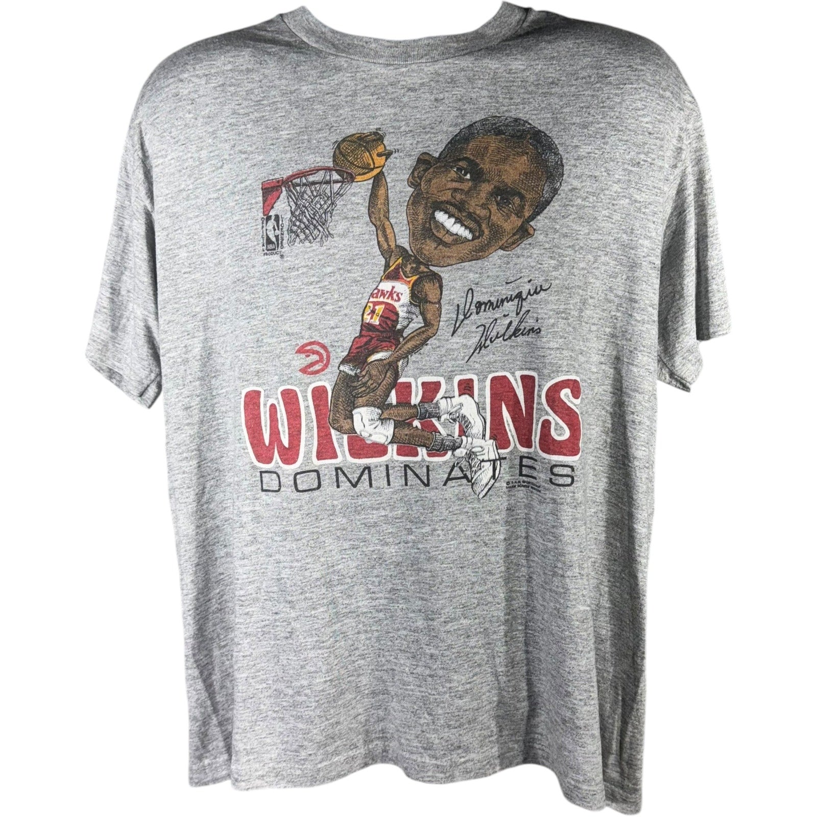 Vintage Dominique Wilkins Atlanta Hawks Caricature Tee