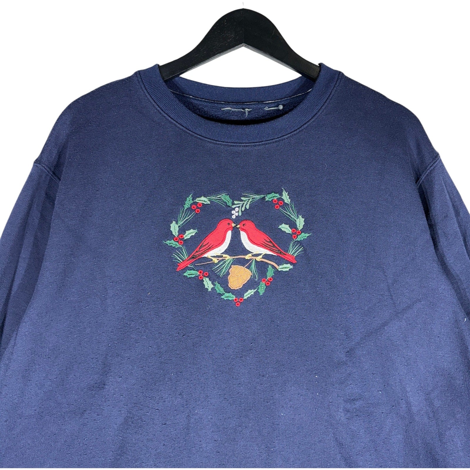 Vintage Love Birds Mistletoe Crewneck 90s