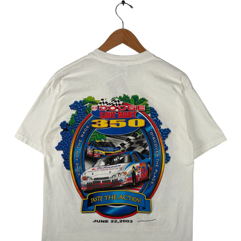 Vintage Dodge Save Mart 350 Racing Event NASCAR Tee